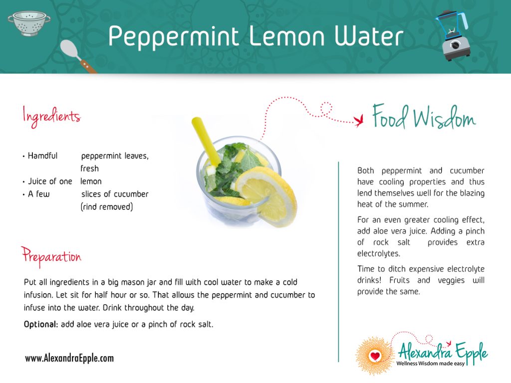 peppermint lemon water