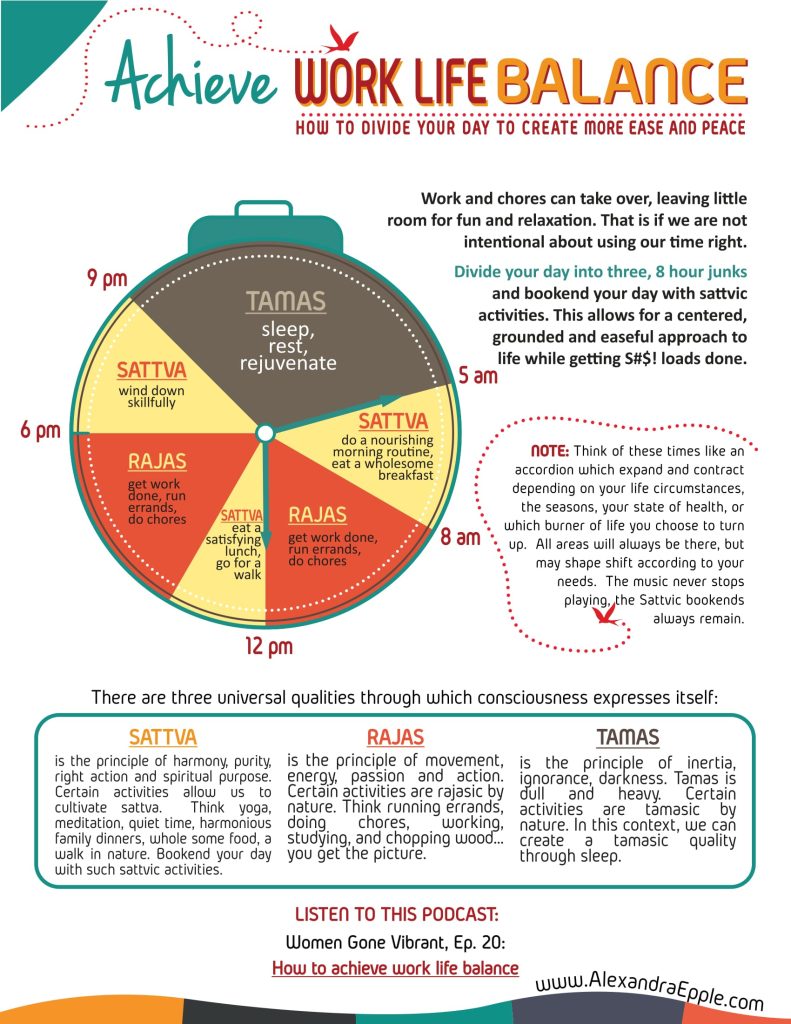 Work life balance wisdom sheet